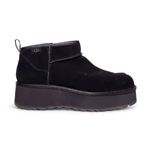 UGG Cityfunc Ultra Mini Black Boots - Women's