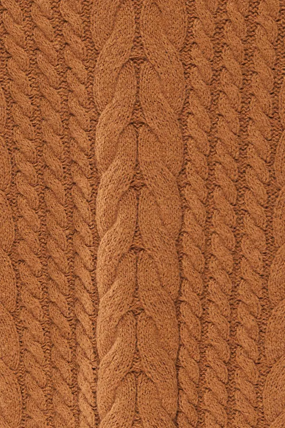 Valletta Caramel | Open Front Knit Long Cardigan
