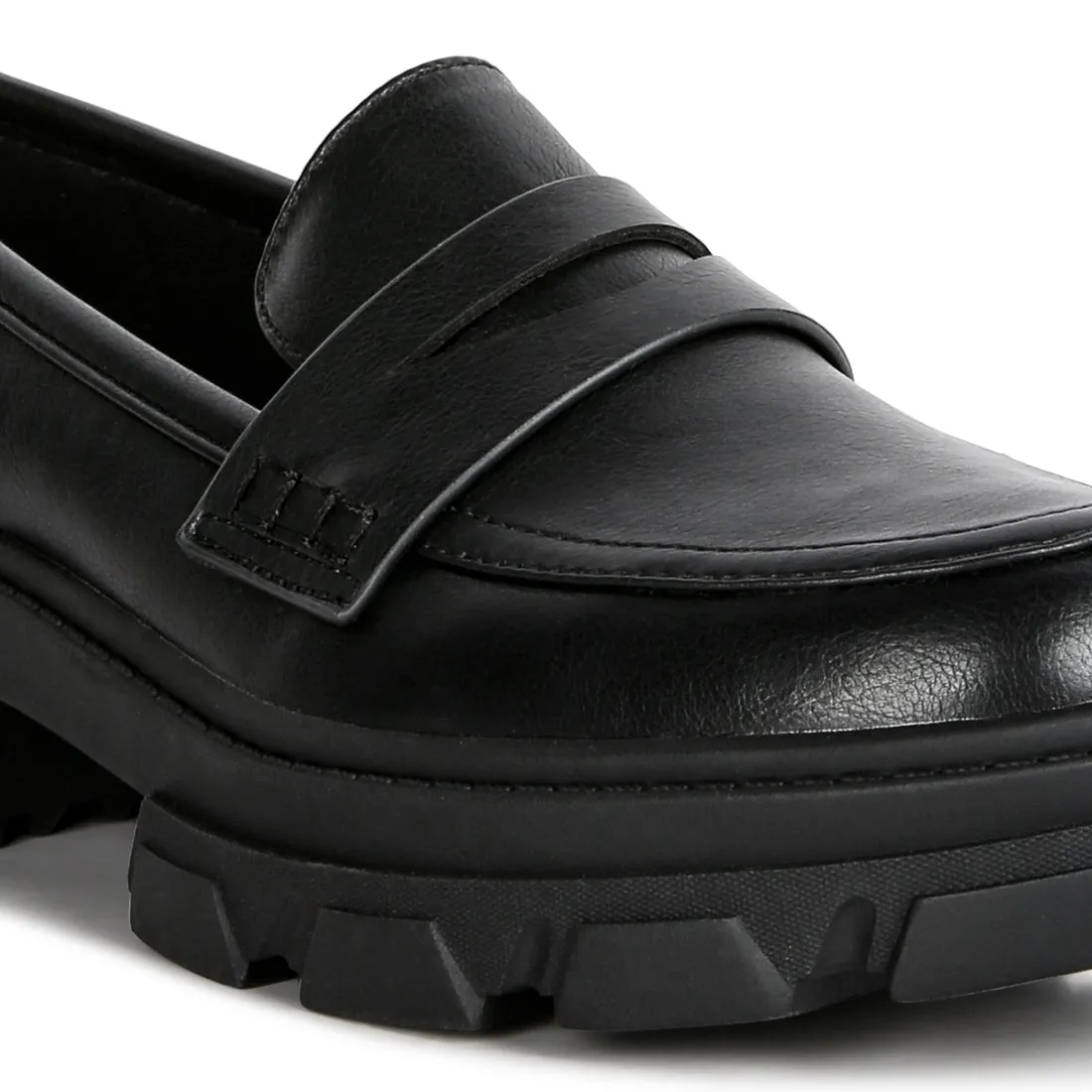 Wagon Platform Heel Loafers