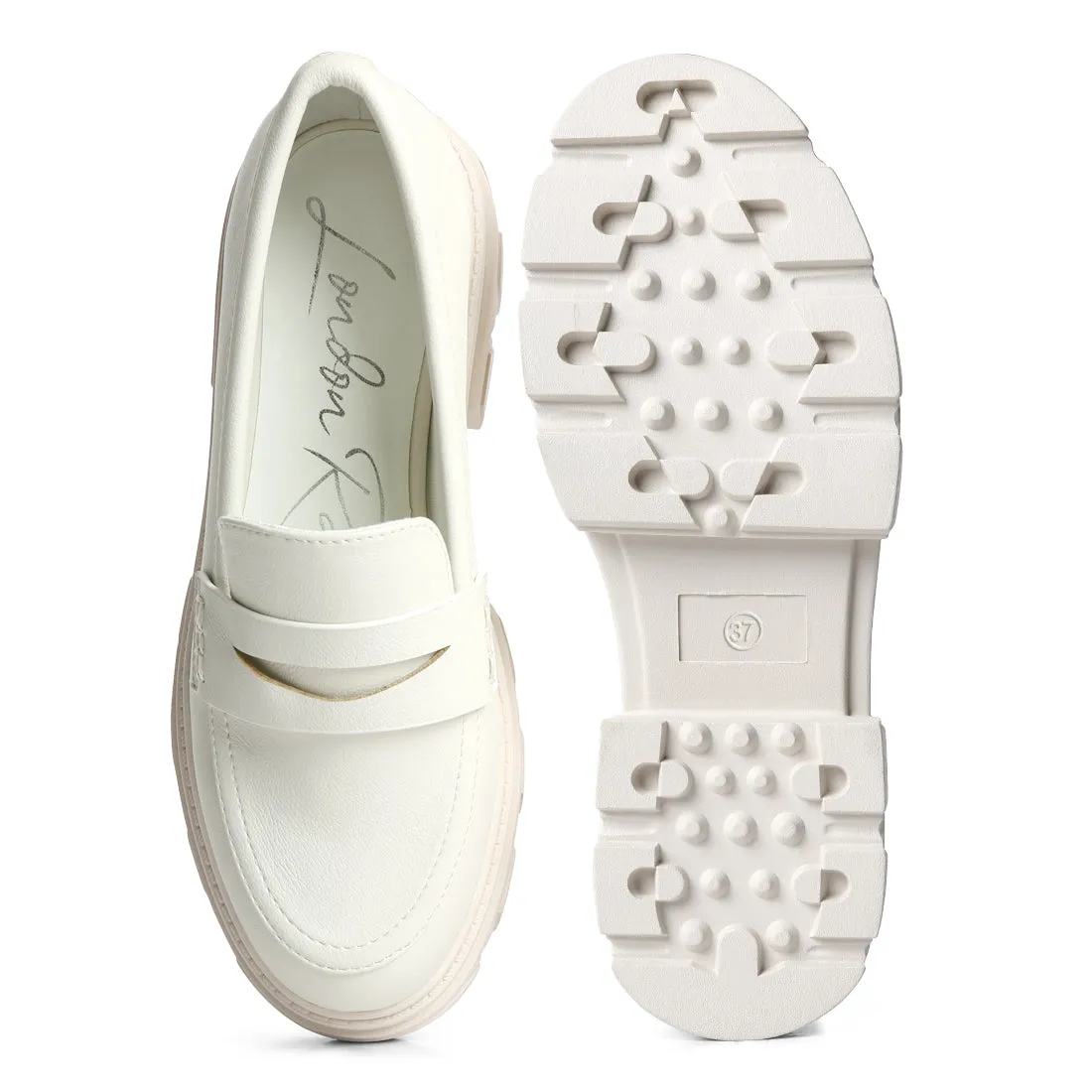 Wagon Platform Heel Loafers