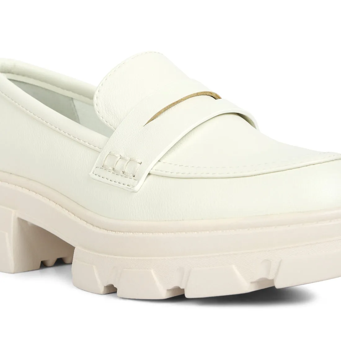 Wagon Platform Heel Loafers