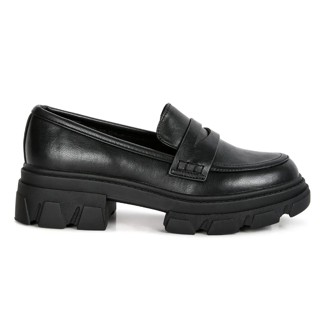 Wagon Platform Heel Loafers