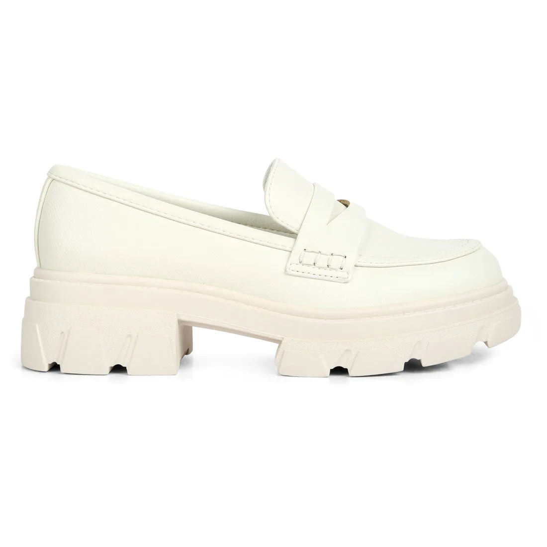 Wagon Platform Heel Loafers