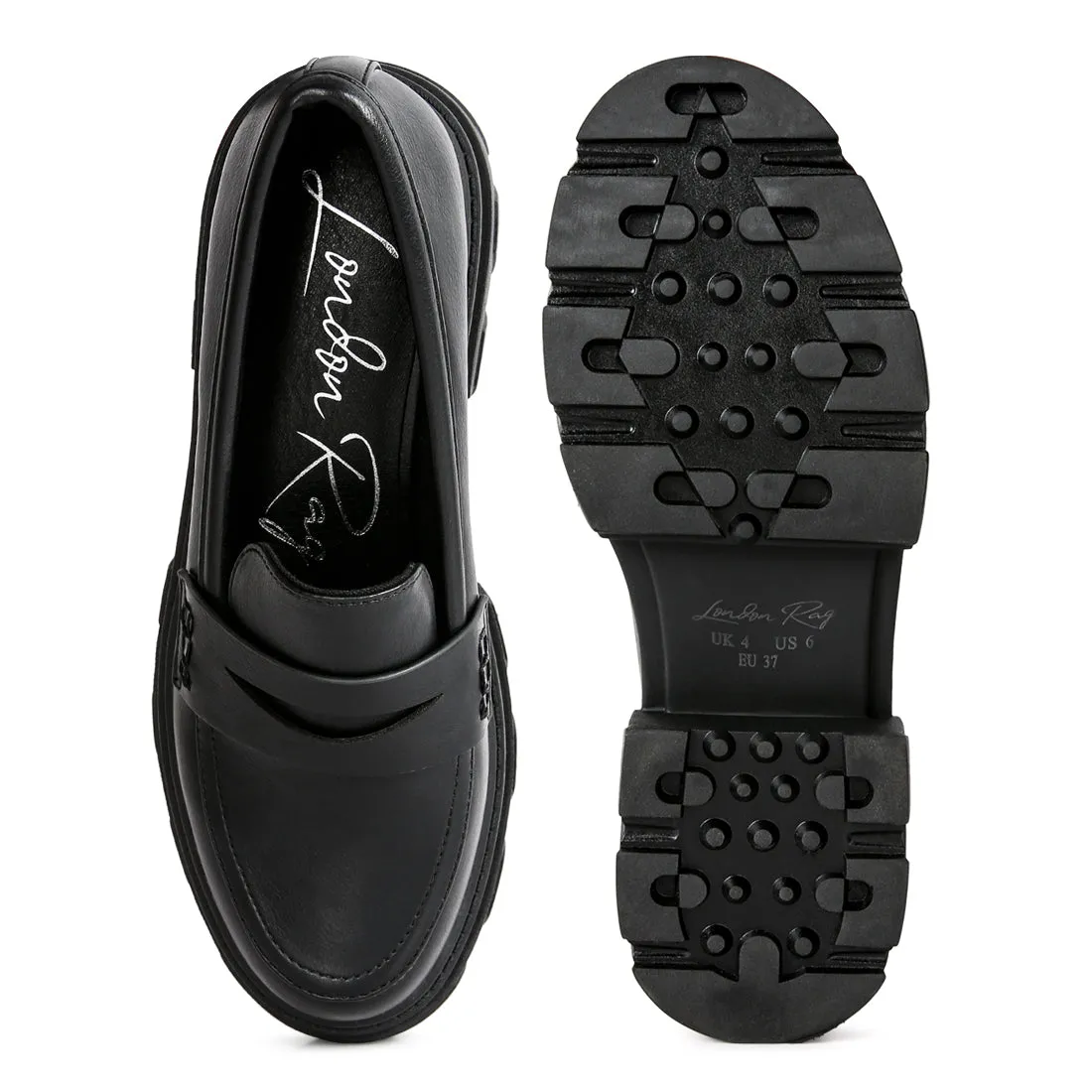 Wagon Platform Heel Loafers