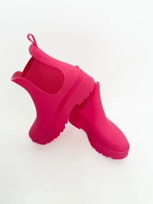 Winnie Hot Pink Chelsea Boots