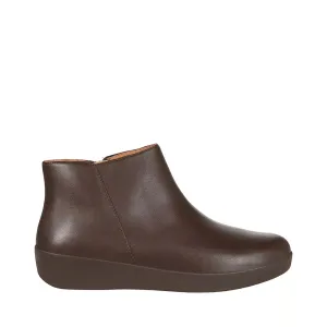 Women's Shoes FitFlop SUMI Leather Ankle Boots DX7-167 CHOCOLATE BROWN