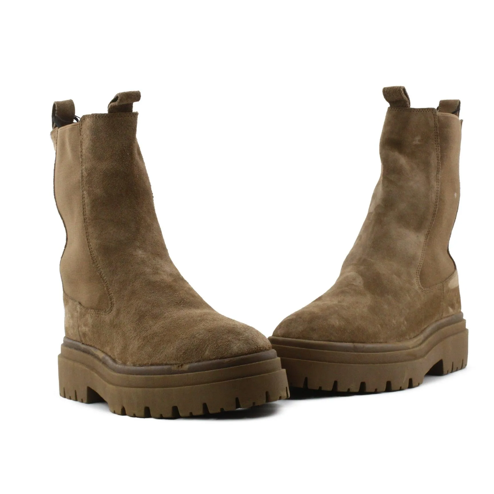 Zara Stretchable Ankle Boots | Suede
